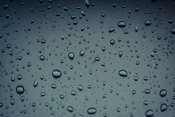 Water drops on glass.