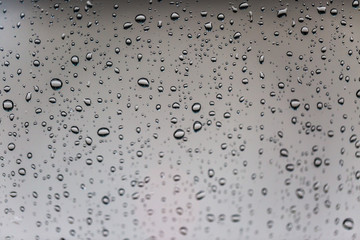 Water drops on glass.