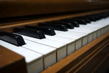 Fototapeta na wymiar vintage piano keys