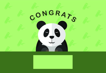 Baby Congrats Card Sleeping Panda
