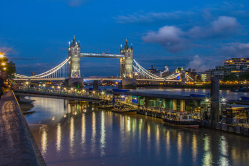 Tower bridge at night, London.