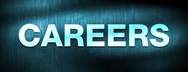 Careers abstract blue banner background