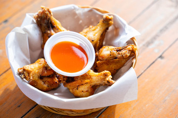 deep fried chicken wing food recipe