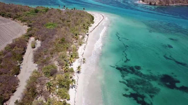 drone aerial over les salines beach table du diable savane des petrifications sainte anne martinique