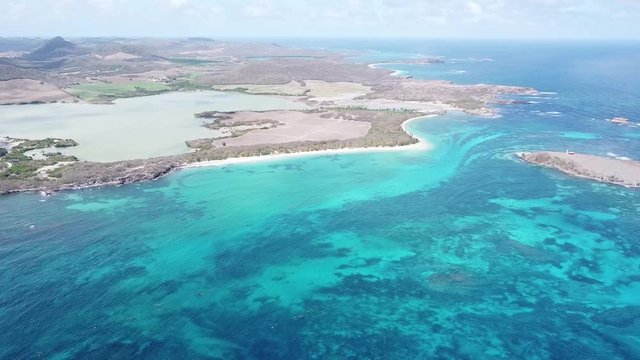 drone aerial over les salines beach table du diable savane des petrifications sainte anne martinique