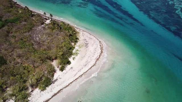 drone aerial over les salines beach table du diable savane des petrifications sainte anne martinique