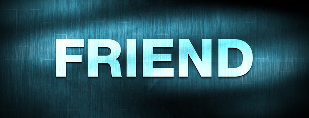 Friend abstract blue banner background