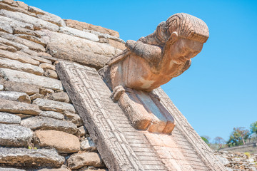 The ancient pyramids of Tonina, a Mayan Archaeological Site in Chiapas, Mexico