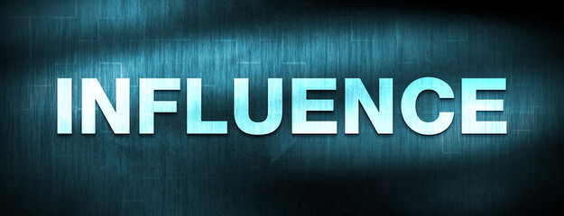 Influence abstract blue banner background