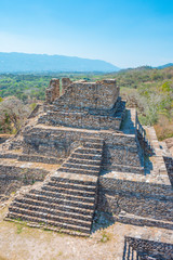 The ancient pyramids of Tonina, a Mayan Archaeological Site in Chiapas, Mexico