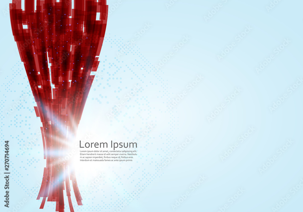 Poster technology abstract stripe background with copy-space vector illustration