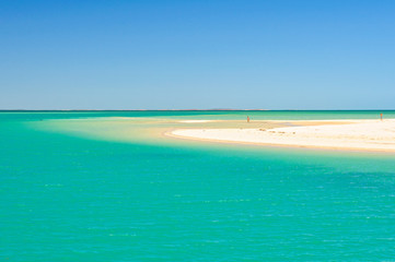 Beautiful colours of the sky, a sand dune and the Indian Ocean - Shark Bay, WA, Australia