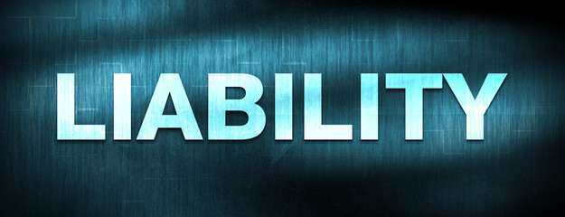 Liability abstract blue banner background