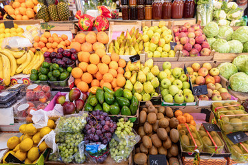 Traditional fruits and vegetables market.