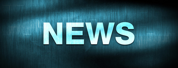 News abstract blue banner background