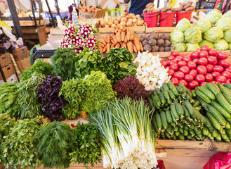 Traditional fruits and vegetables market.