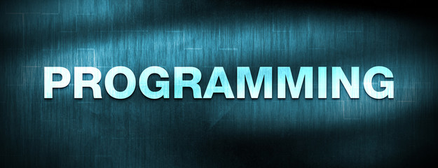 Programming abstract blue banner background