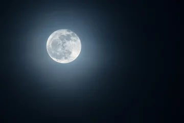 Papier Peint photo Pleine lune Beautiful moon in the night sky.