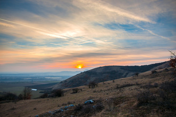 Clouds colors of the spring