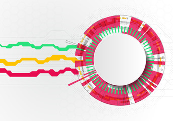 Fototapeta premium Vector circle infographic. Template for cycle diagram, graph, presentation and round chart. Business concept with options, parts, steps or processes. Stroke icons.