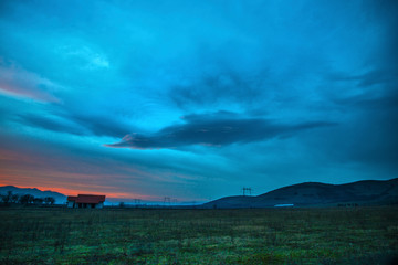 Clouds colors of the spring