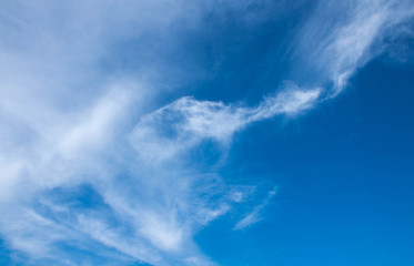 Sky background . Nature composition.  Sunrise sky with lighted clouds. Beauty evening sunrise