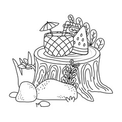 summer vacations holidays time cartoon