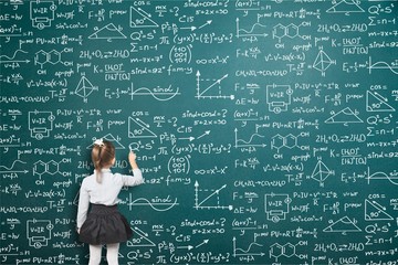 Albert einstein algebra background blackboard board business calculations