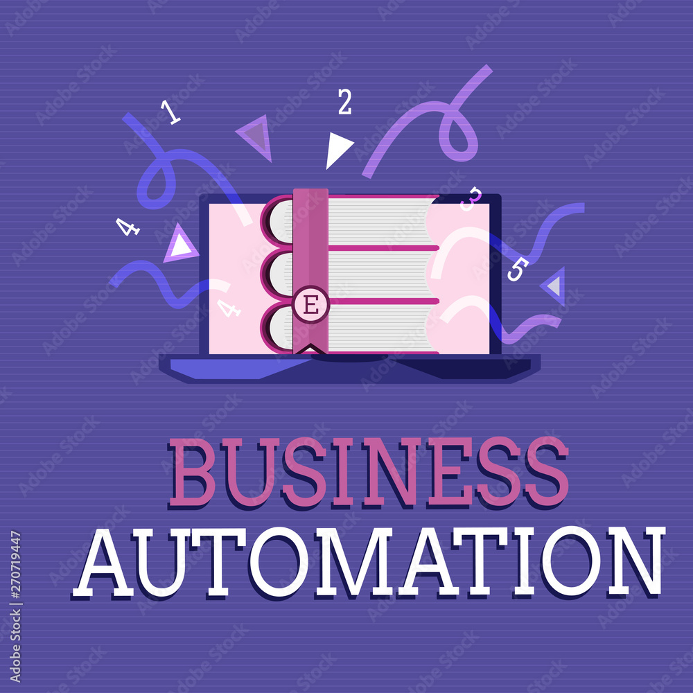 Poster text sign showing business automation. conceptual photo for digital transformation streamlined for s