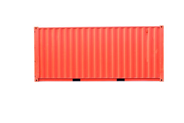 Red container, white cutting background for easy editing