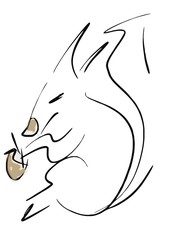 vector illustration of a head