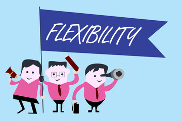 Writing note showing Flexibility. Business photo showcasing Quality of bending modified easily without breaking Stretching.