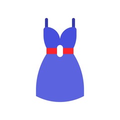 Women dress vector illustration, flat style icon