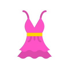 Women dress vector illustration, flat style icon
