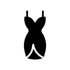 Women dress vector illustration, solid style icon