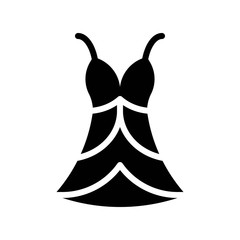 Women dress vector illustration, solid style icon