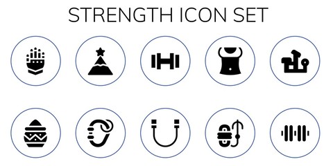 strength icon set