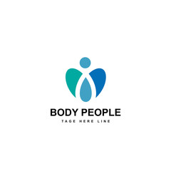 body people logo template