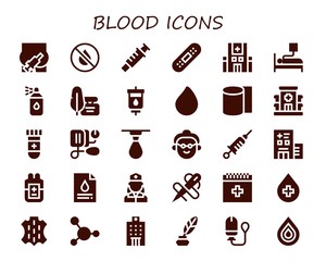 blood icon set