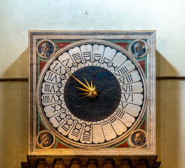 Fototapeta na wymiar Strange clock on wall
