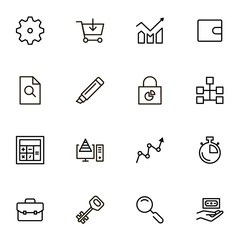 Accounting line icon set. Collection of high quality black outline logo for web site design and mobile apps. Vector illustration on a white background
