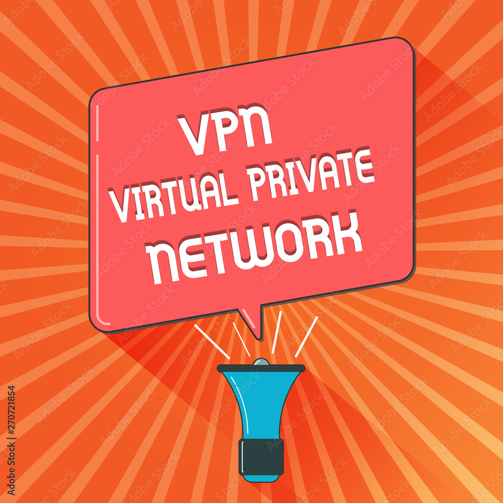 Poster conceptual hand writing showing vpn virtual private network. business photo showcasing safe encrypte