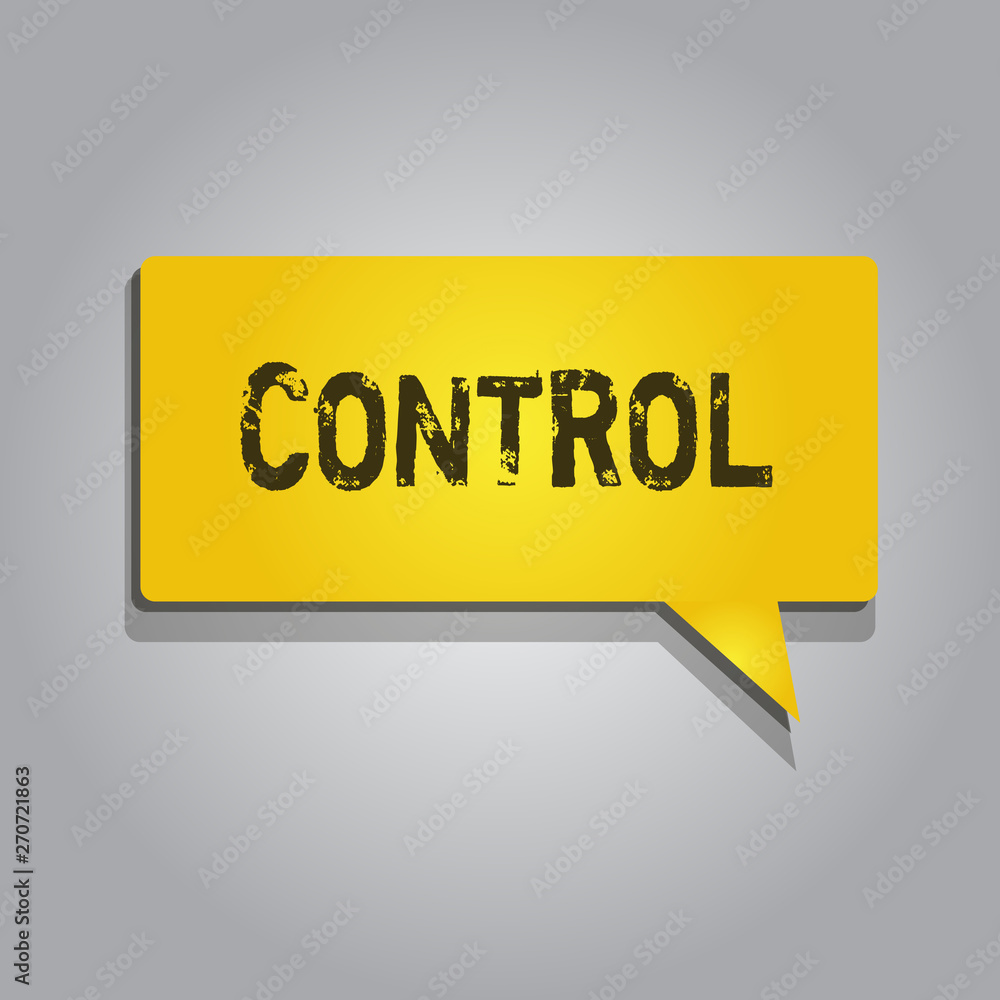 Poster conceptual hand writing showing control. business photo showcasing power to influence direct behavio