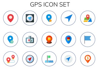 gps icon set
