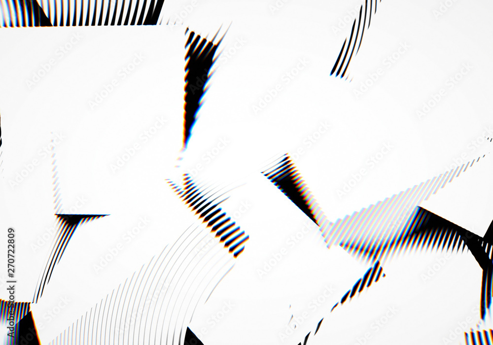 Poster abstract background with engraving or woodcut styled 3d shapes and glitch effect