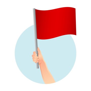 red flag in hand icon Stock Illustration | Adobe Stock