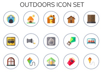 outdoors icon set