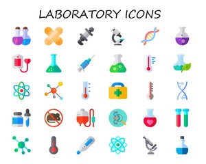 laboratory icon set