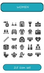 women icon set