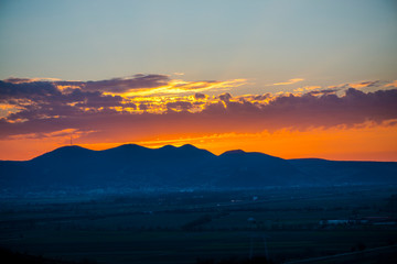 Sunset on the springtime